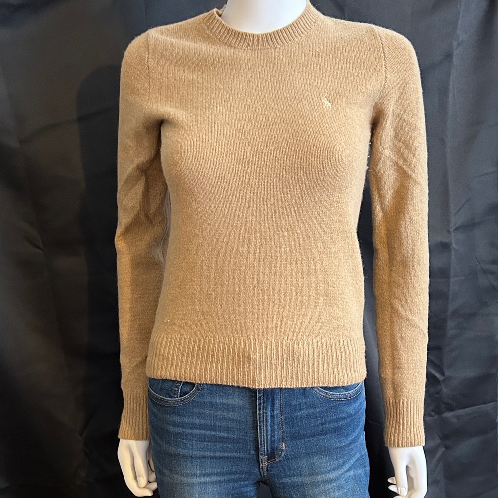 Ralph Lauren Blue Label Beige Crew Neck Sweater